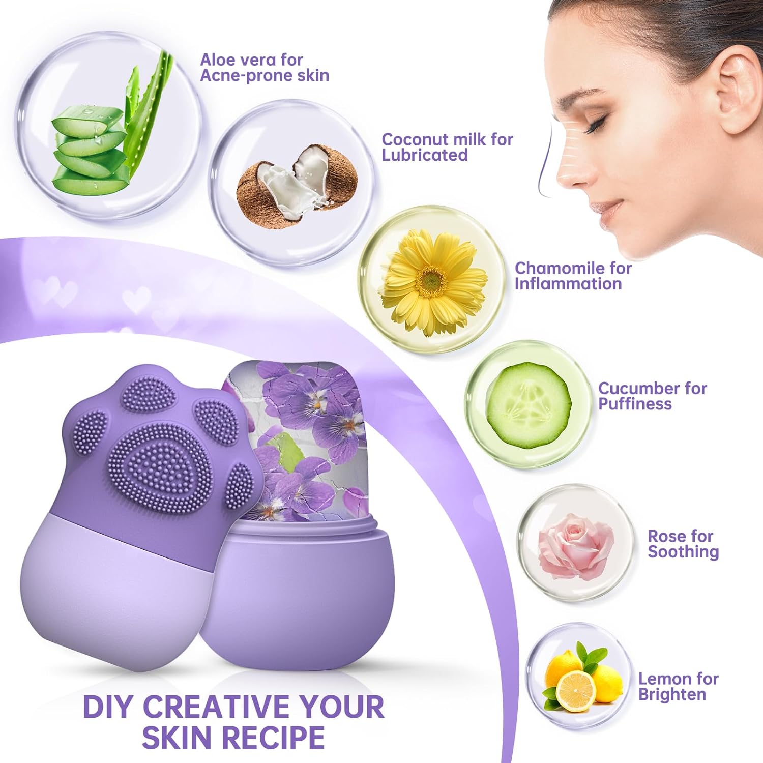 Rullo di ghiaccio per il viso  - Face Ice Roller Puffiness recensione e prezzo
